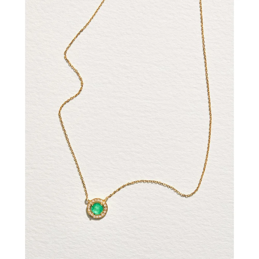 Colgante de oro con diamante y esmeralda - El Corte Inglés - FashionsVida