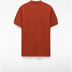 Polo de manga corta de hombre regular fit en punto estructura