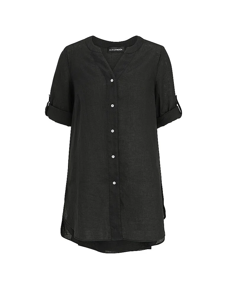 Blusa de lino negro 50 - Doris Streich - FashionsVida