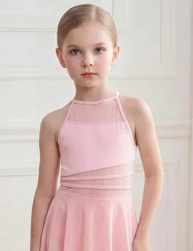 Vestido deportivo de unicolor con cuello halter y dobladillo asimétrico para niña joven, regreso a la escuela, universidad - Shein - FashionsVida