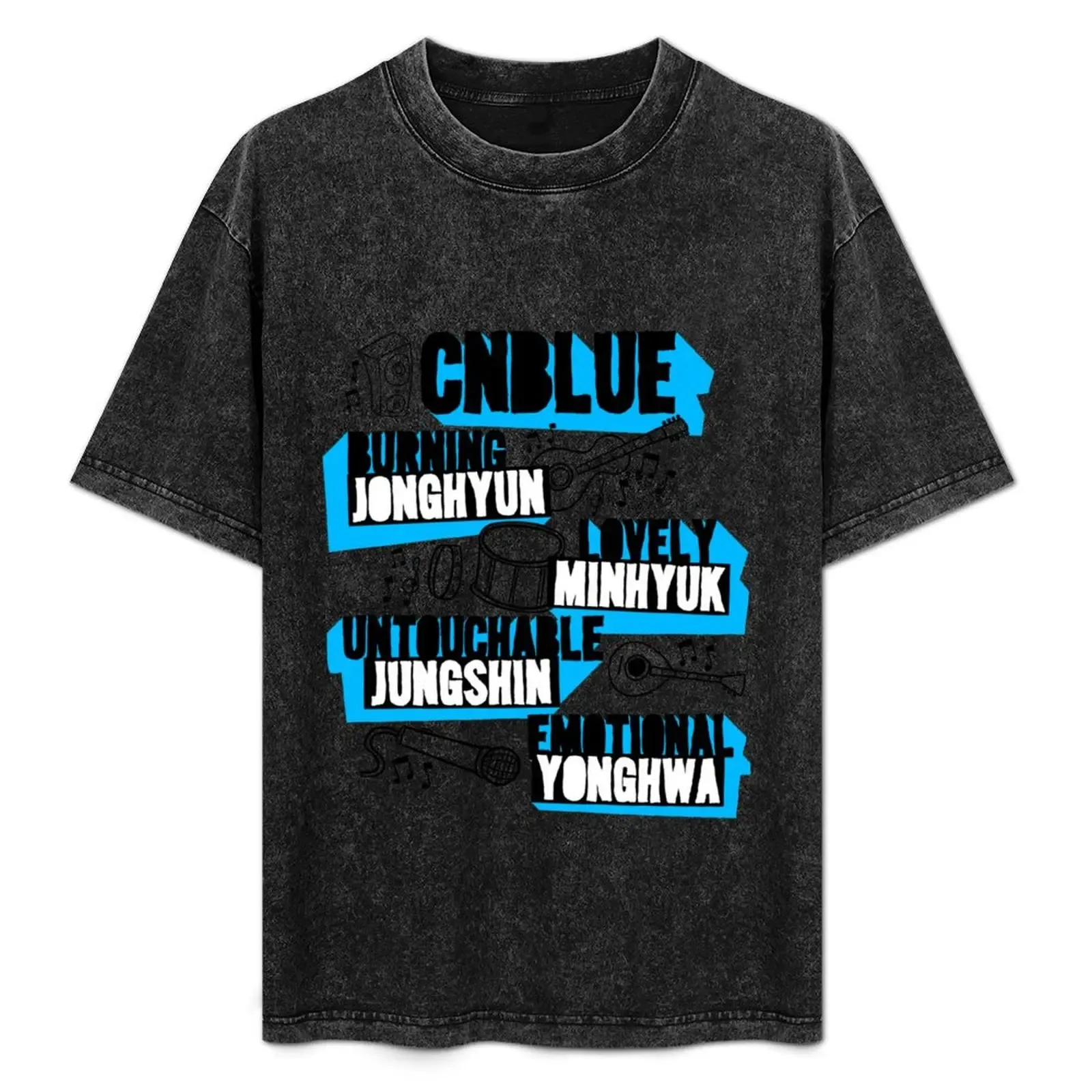 CNBlue Doodle T-Shirt Soft Basic Cotton Short Sleeve Tee - Aliexpress - FashionsVida