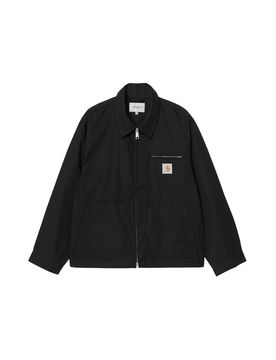 Postal jacket giacca estiva con colletto e zip - black