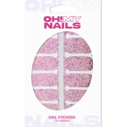 Pegatinas para Uñas Pink Glitter
