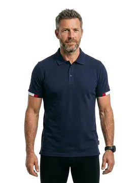 Christof Short Sleeve Polo SR Navy L Men - Sea Ranch - FashionsVida