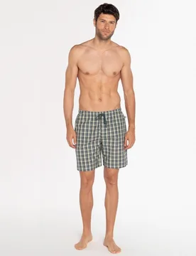Pantalones de pijama corto de hombre de tela - Punto Blanco - FashionsVida