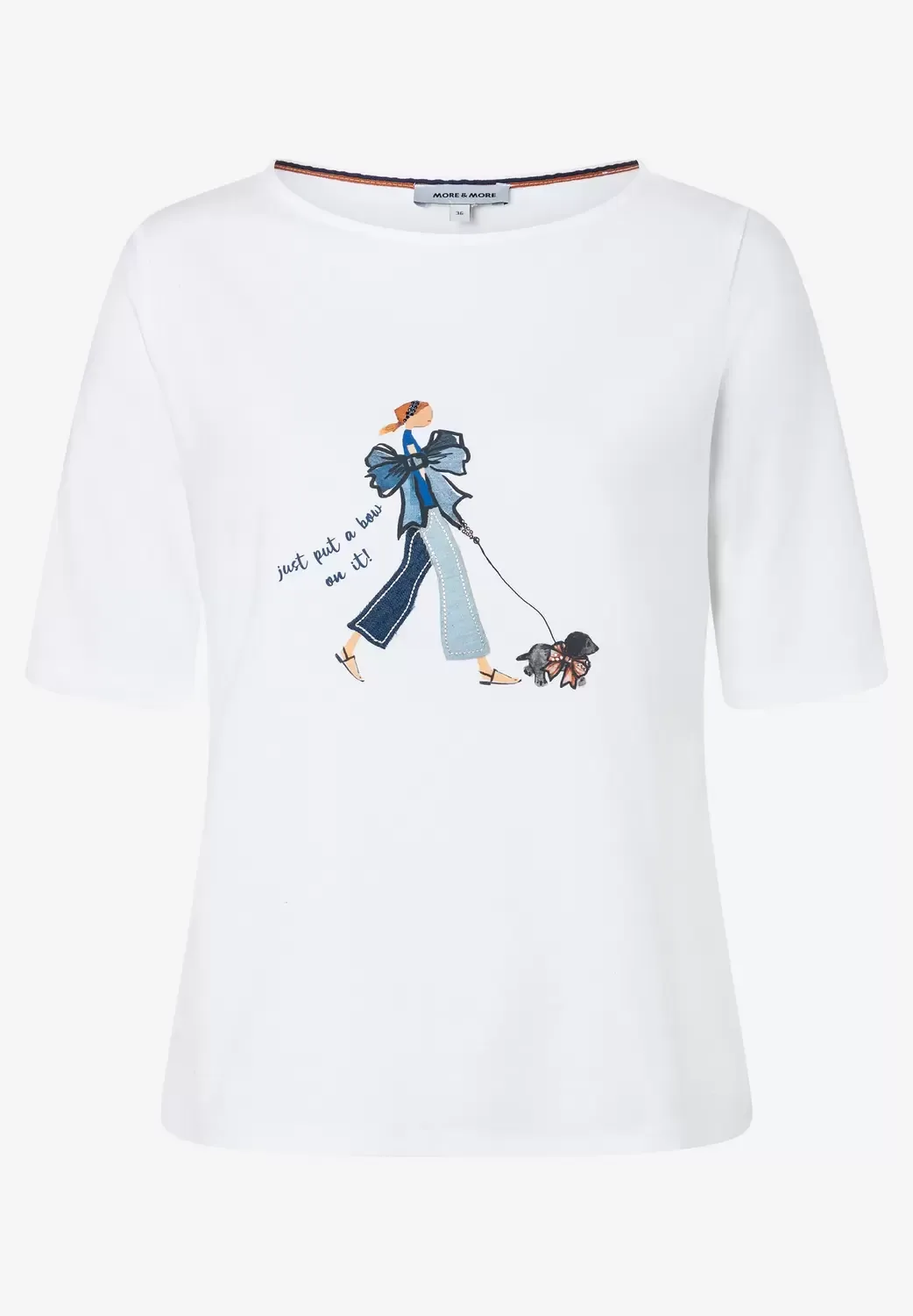 Shirt with Placement Print female - 44 - FashionsVida