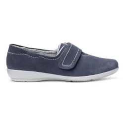 Women's Wide Fit 'Toasty' Slippers in Mid Blue Size: 3 - Mid Blue - Size: 3