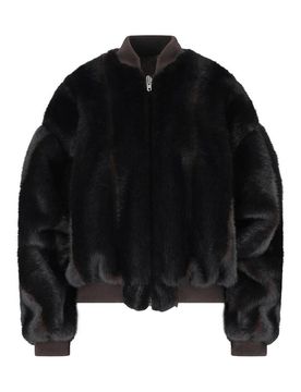 Giacca bomber in pelliccia faux