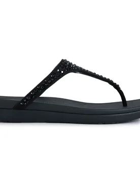 Womens Solay Mixed Crystals Sandals - Black - Size Uk 6 - Fitflop - FashionsVida