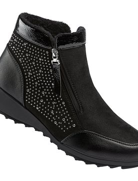 Stiefelette "Rita" mit Reißverschluss, gefüttert 36 schwarz