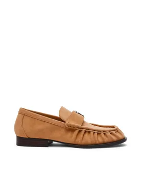 Morgen Suede Slip On Loafers Tan female - Steve madden - FashionsVida