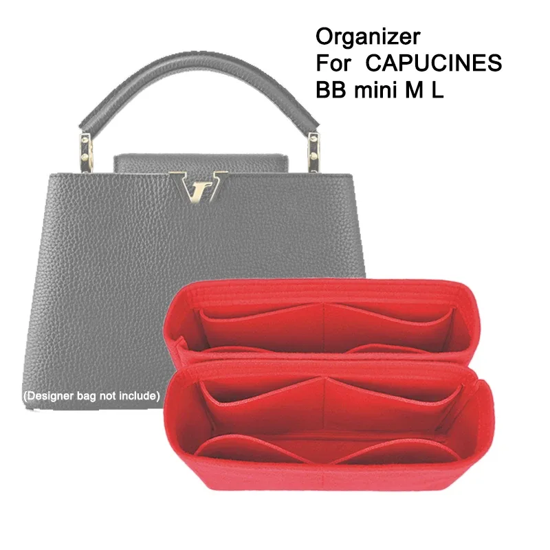 Pair,Purse Organizer Insert Fit For CAPUCINES BB MINI Bag Liner,Handbag Makeup Shaper,Shoulder Bag Lining Protector - Aliexpress - FashionsVida