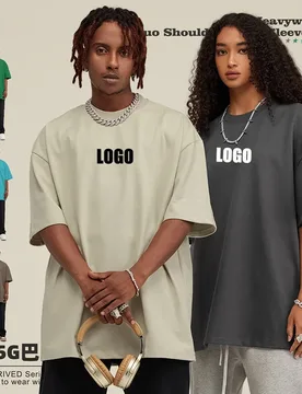 Custom LOGO men's and women's couples shirt 425G heavy cotton t-shirt loose youth fashion short-sleeved high-quality top - Aliexpress - FashionsVida