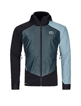 Veste softshell de randonnée Col Becchei à capuche pétrole S