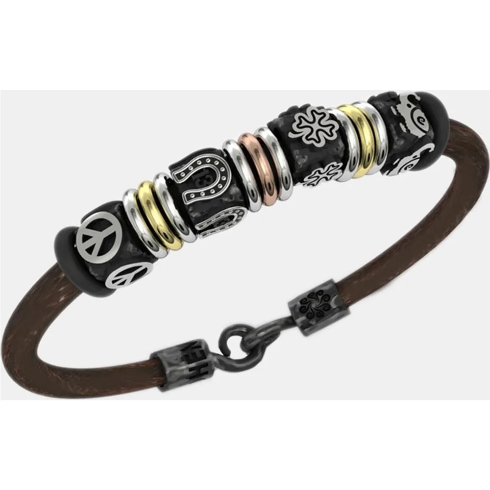Pulsera CNS de plata y oro - Bohemme - FashionsVida