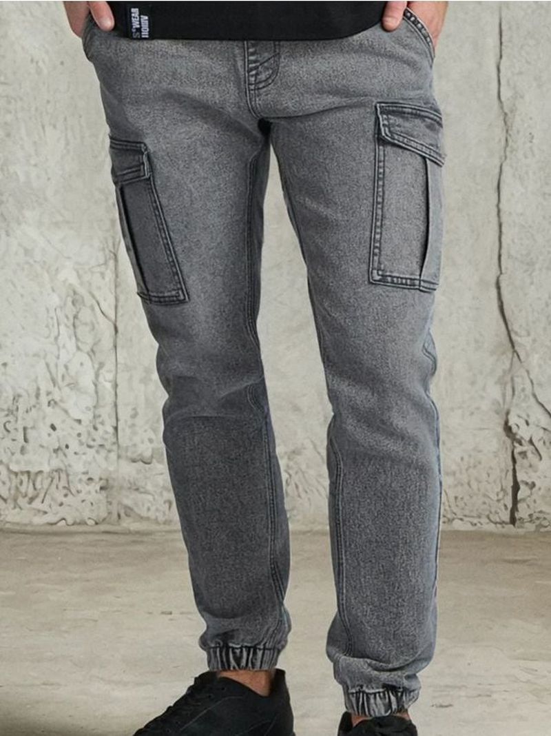 Pantaloni jogger cargo - grigio chiaro