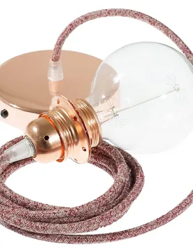 Cables Lampe Suspendue Pendel Pour Abat-jour Rs83 2 M Glittering Red / Copper One Size - Creative - FashionsVida