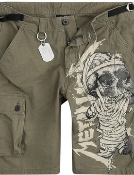 Short - EMP Signature Collection - S bis 3XL - für Männer - Größe 3XL - khaki - EMP exklusives Merchandise! - Männer - male - Metallica - FashionsVida