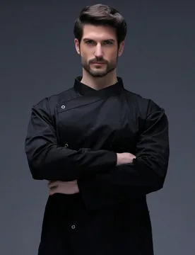 Chaqueta de chef unisex de manga larga, transpirable con malla en la espalda, adecuada para cocina, panadería, restaurante, trabajo en hotel - Shein - FashionsVida
