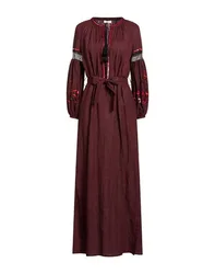 Maxi-Kleid Damen Bordeaux S Damen