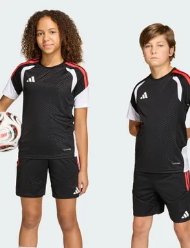 Maglia da allenamento Tiro26 Competition 7-8A Black / Semi Lucid Red - Adidas - FashionsVida