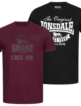 T-shirt à Manches Courtes Torbay 2 Unités Black / Oxblood 2XL