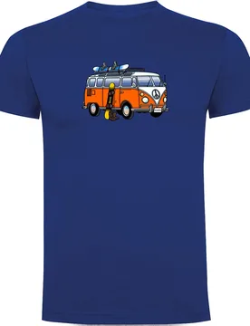 T-shirt à Manches Courtes Hippie Van Snowboard Royal Blue M - Kruskis - FashionsVida