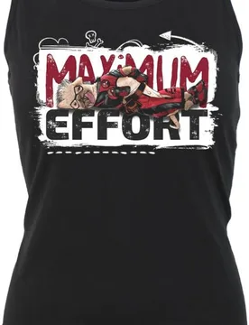 Marvel Top - - Maximum Effort - S bis XXL - für Damen - Größe XL - schwarz - Lizenzierter Fanartikel - Frauen - female - Deadpool - FashionsVida