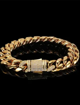 Hip Hop Stainless Steel Bracelet Bling CZ Clasp Jewelry for Men Designs Cuban Link Bracelet Free Custom Logo Drop Shipping - Aliexpress - FashionsVida