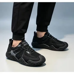 New Summer Breathable Black Hiking Shoes For Men Wear Resistant Outdoor Trekking Casual Sport Sneakers For Students