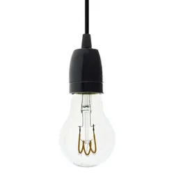 Cables Suspension Luminaire Textile And Porcelain 1.2 M Black One Size