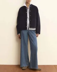 Jeans stretch wide leg lavaggio chiaro