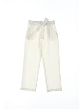 Pantalone con cintura JUNIOR BIANCO 14