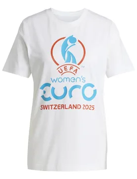 T-Shirt Official Emblem Euro 2025 - Blanc - unisex - Size: XL - Adidas - FashionsVida