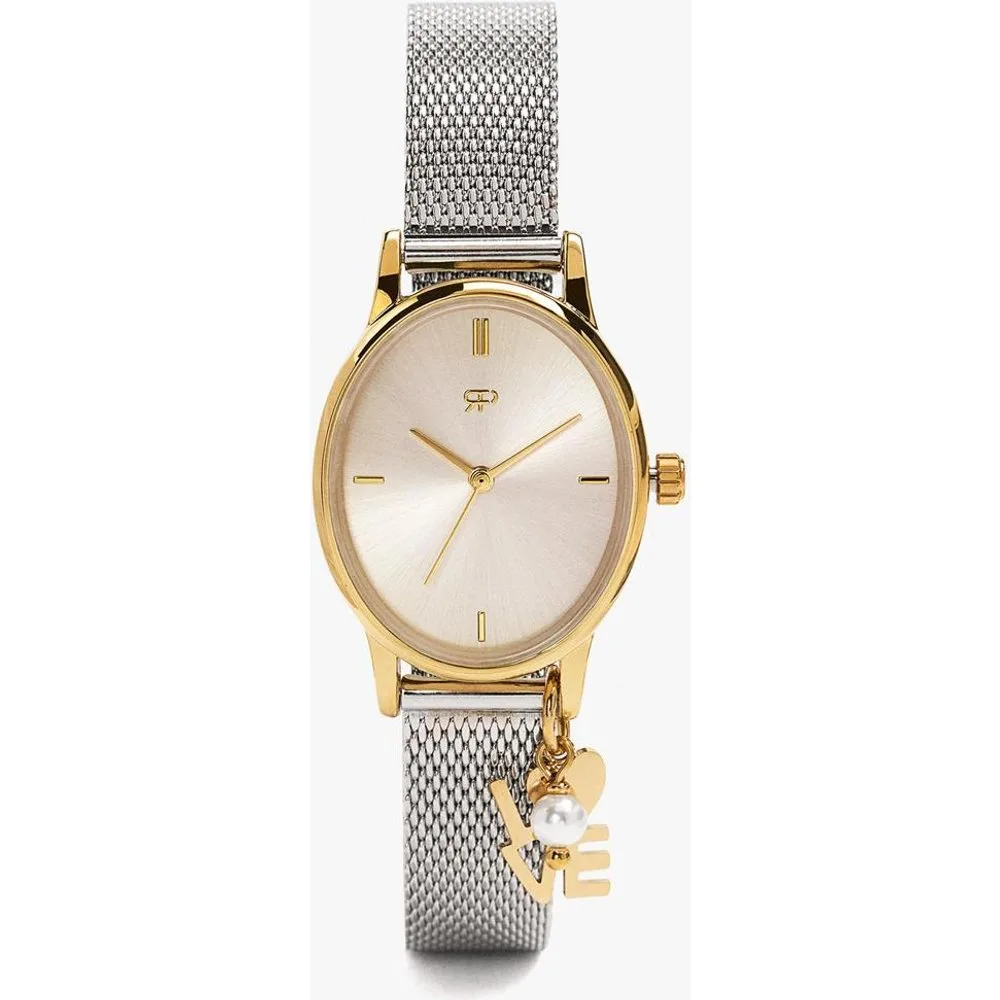 Reloj de mujer de acero inoxidable con abalorios decorativos - Parfois - FashionsVida