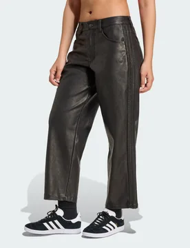 Womens Firebird Pleather 7/8 Pant - Black - Size 22 Uk - adidas Originals - FashionsVida