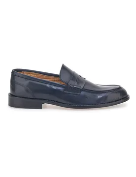 Mocassini Blu in Vera Pelle 77109 44 - Pittarello - FashionsVida