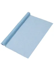 Hellblauer Tischläufer aus Musselin 48 cm x 5 m für die Taufe