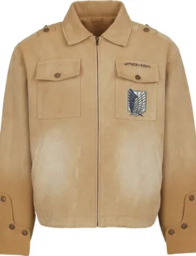Anime Jeansjacke - Colossal Titan - S bis 3XL - für Männer - Größe M - braun - EMP exklusives Merchandise! - Männer - male - Attack on Titan - FashionsVida
