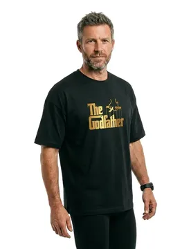 T-shirt à Manches Courtes The Godfather Gold Logo Black 2XL