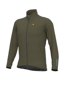 Giubbino invernale ciclismo antipioggia KLIMATIK GUSCIO RACING verde oliva