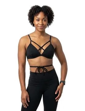 Tri Bikini Top Still Black AUS 8 Women - Funkita - FashionsVida