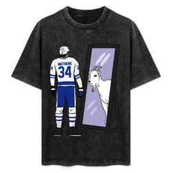 Auston Matthews Mirror GOAT T-Shirt Summer Casual Loose T-Shirt