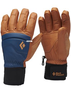 Freeride Handschuhe aus PrimaLoft® Spark Gloves Henna Ink Blue für Herren aus Leder Größe M Blau
