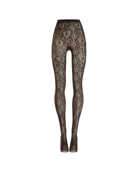 Medias de moda INFINITE ROSE NET dark wood marrón S - Wolford - FashionsVida
