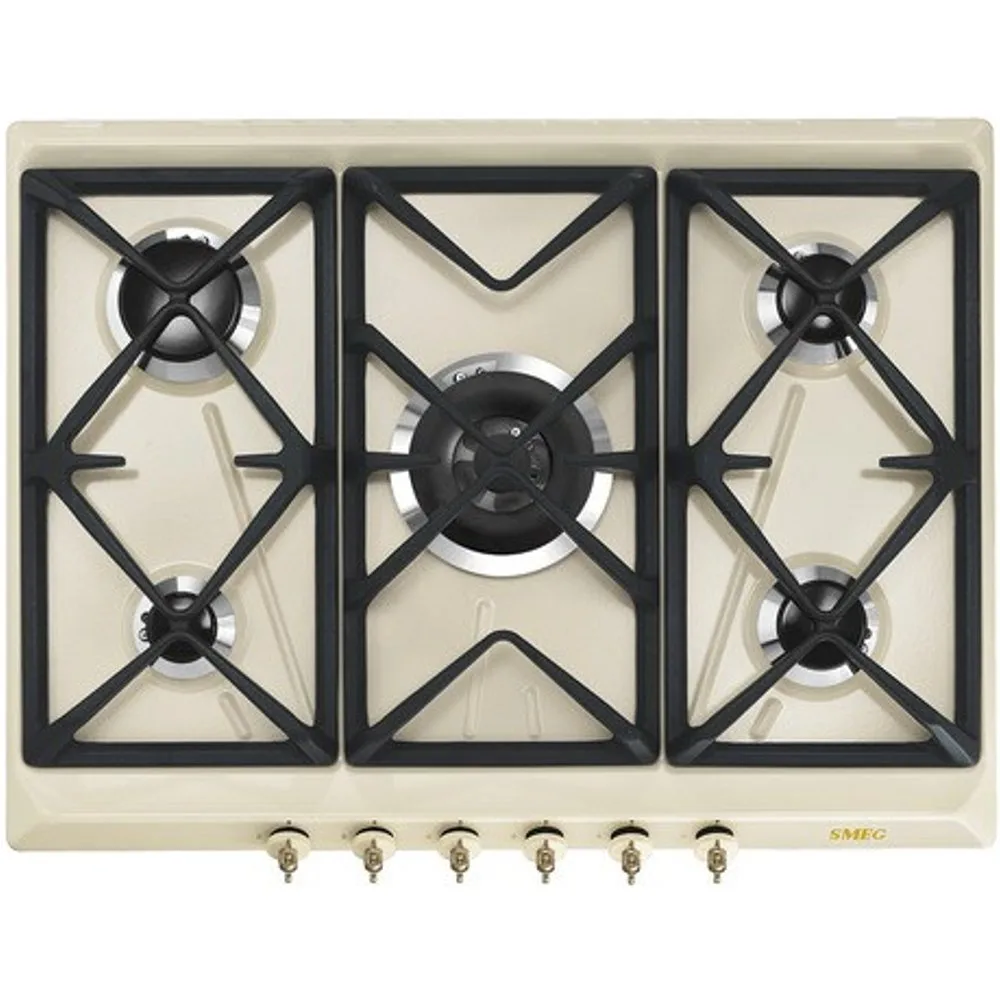 Placa gas 5 quemadores - SRV876POGH - Smeg - FashionsVida