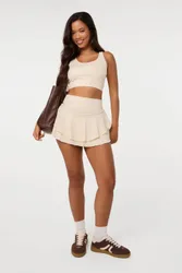 Women's Stone Crossback Active Crop Top Size: Small - Stone - Size: S