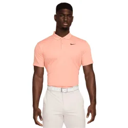 Mens Victory Solid Polo Shirt (Apricot Agate/black) - Light Pink - Size Large