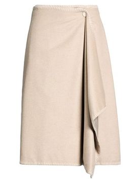 Midi-Rock Damen Beige 34 Damen