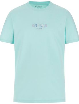 T-shirt verde acqua logo ricamato M4GI92 I3Z14